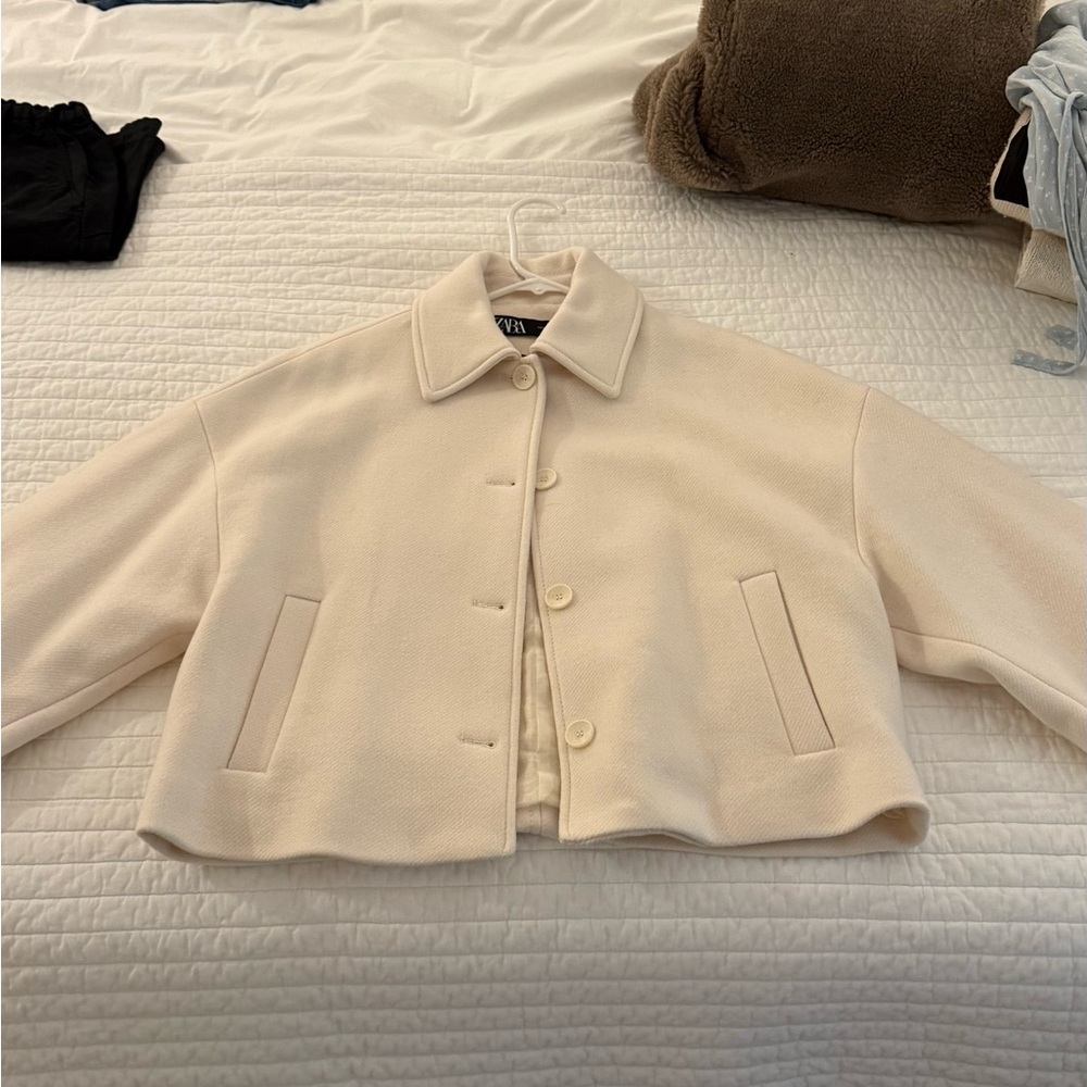Zara Cream Wool Jacket